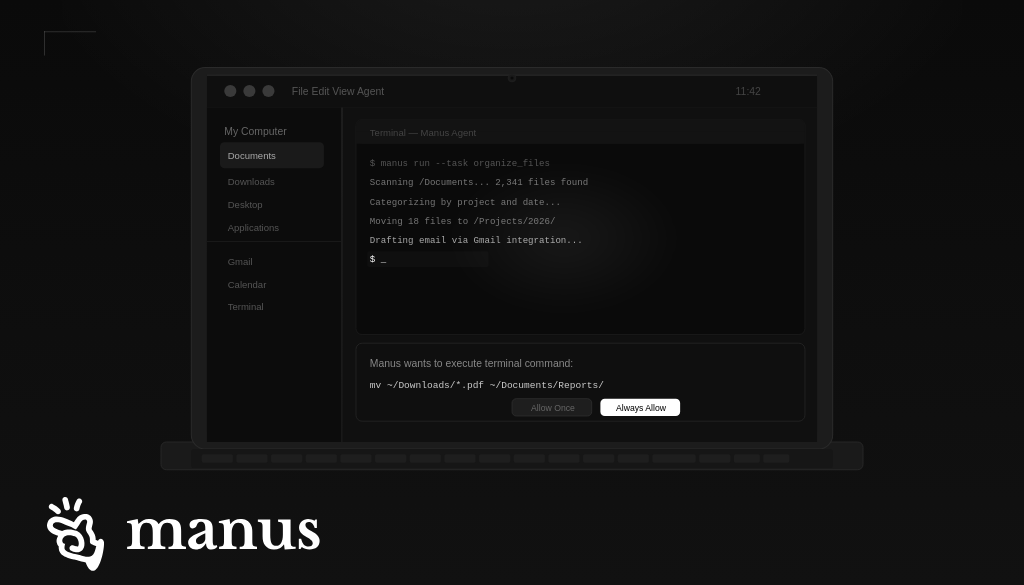 Manus brings ai agent to desktop
