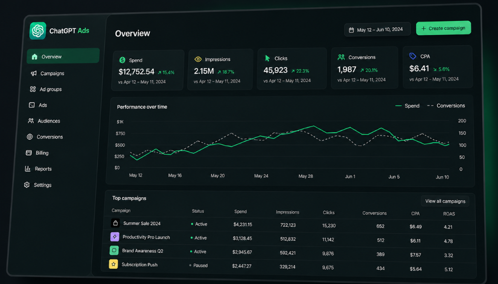 picture of chatgpt dashboard