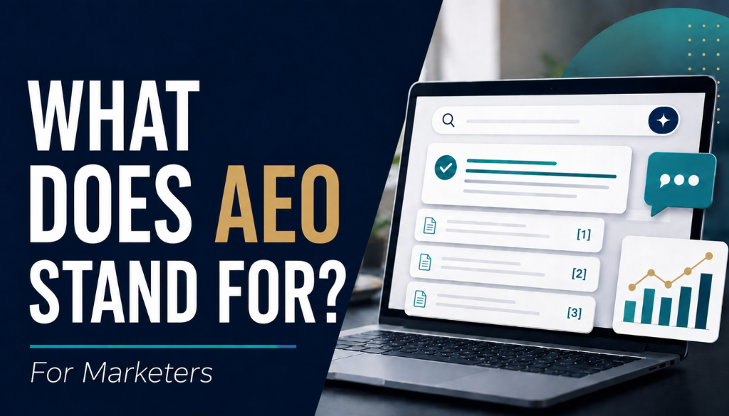 picture of a laptop with aeo dashboard
