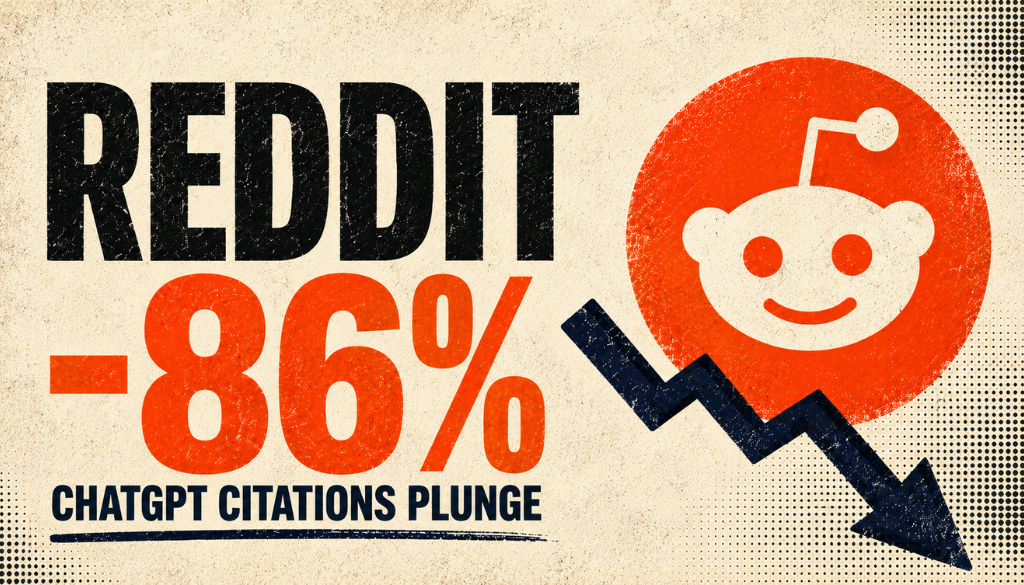 Reddit citations in ChatGPT plunge 86% in August 2026