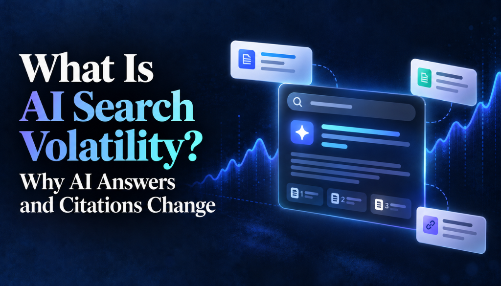 What is AI search volatility